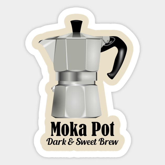 Moka Pot Stovetop Espresso Mokka Coffee love quotes Sticker by rayrayray90